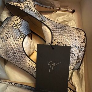 Giuseppe Zanotti Snakeskin Print Women's Heels